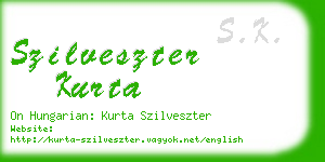 szilveszter kurta business card